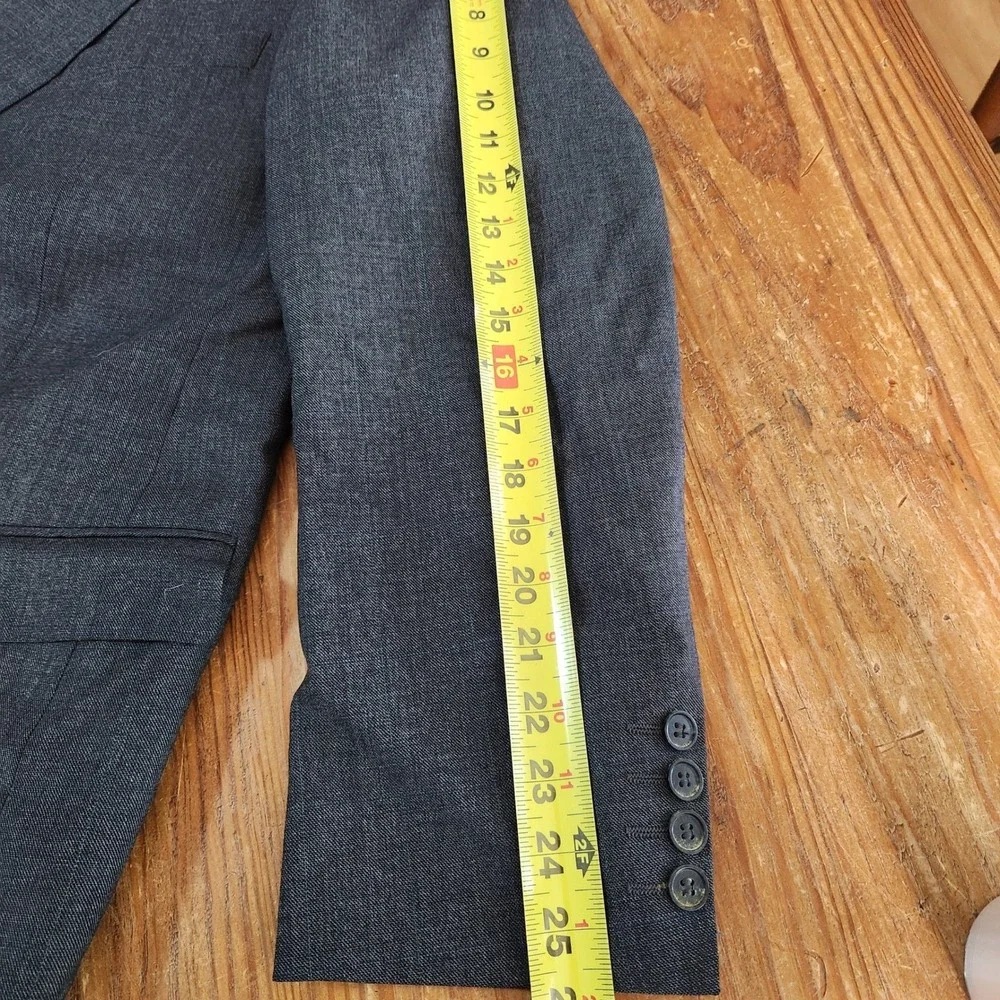 Bleiche Switzerland John Edward Mens Double Breasted Wool Suit 44R Pleats Cuffed